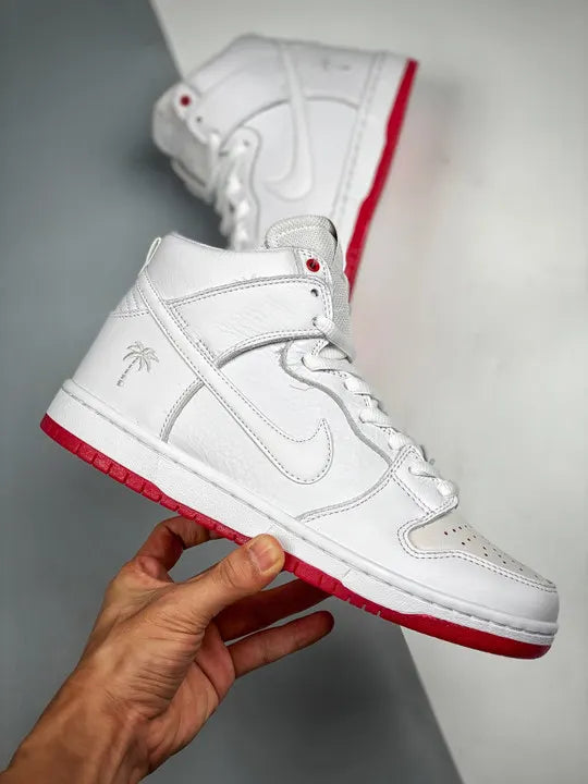 Nike SB Dunk High White Red - Hình 2