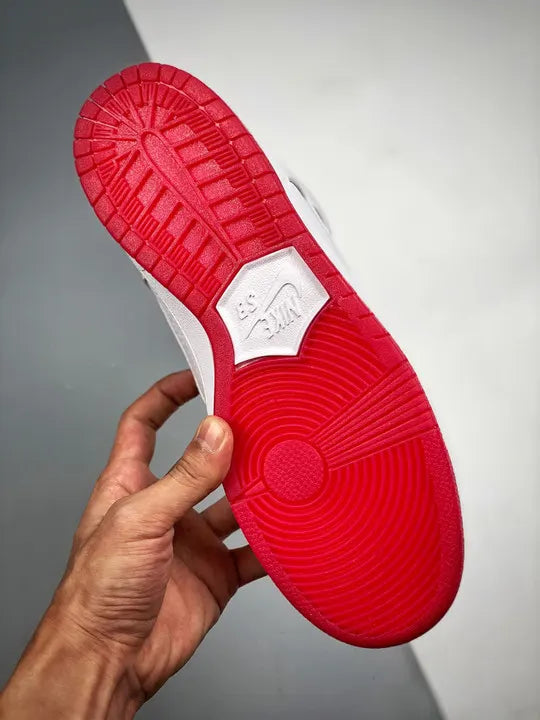Nike SB Dunk High White Red - Hình 7
