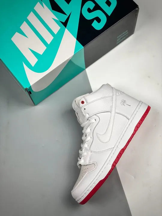 Nike SB Dunk High White Red - Hình 3