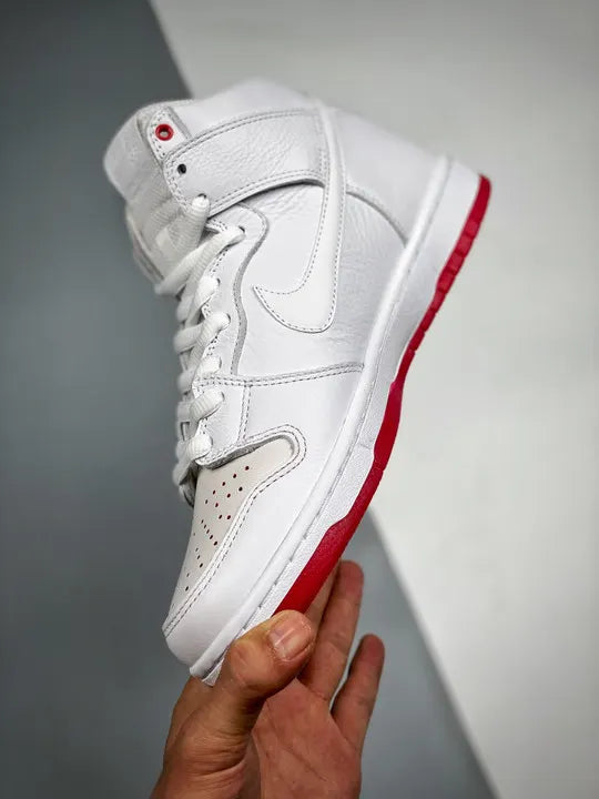Nike SB Dunk High White Red - Hình 5