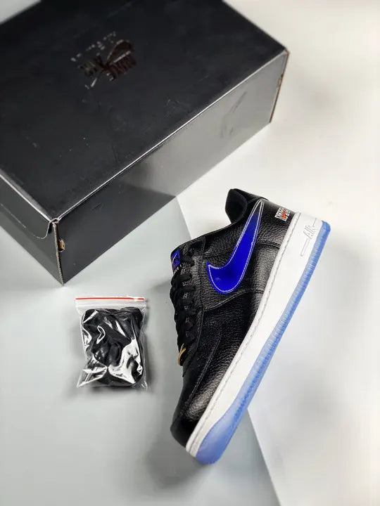 Nike Black Blue Leather