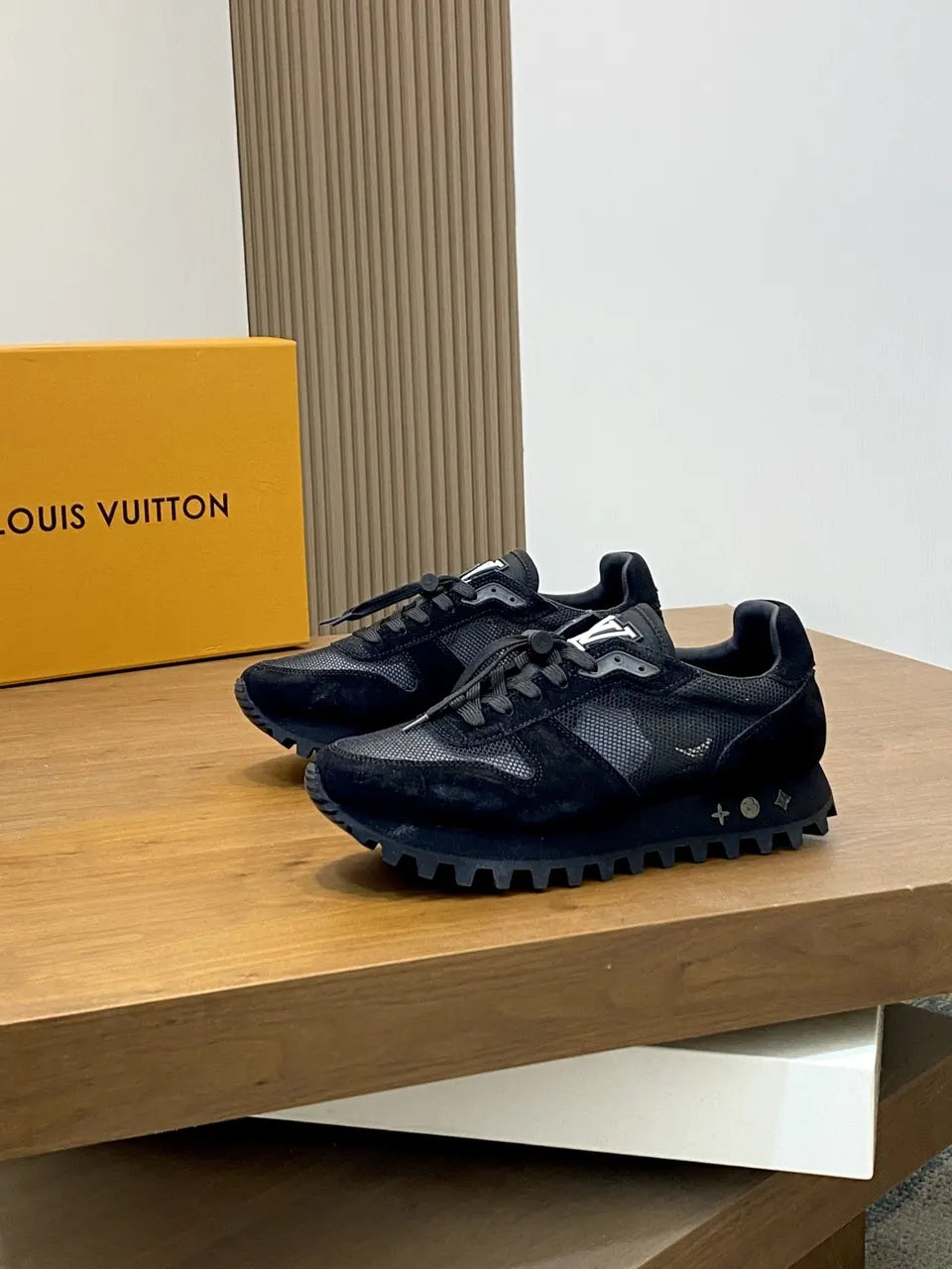 designer LV Black Suede Trainer