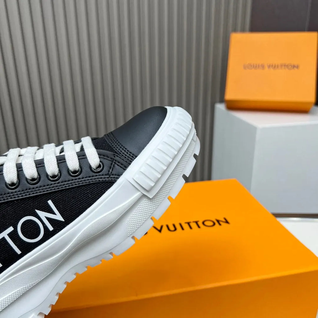 LV Black Canvas Sneakers - Hình 4