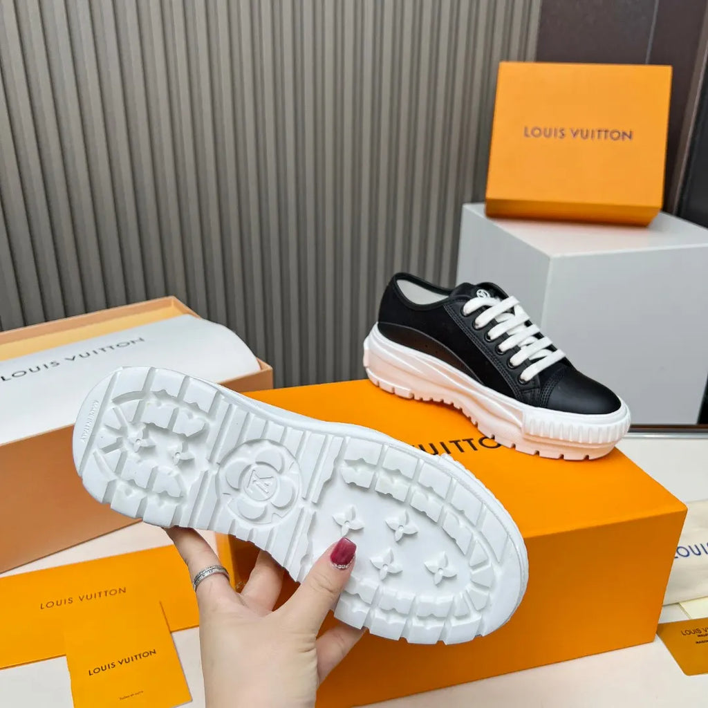 LV Black Canvas Sneakers - Hình 7