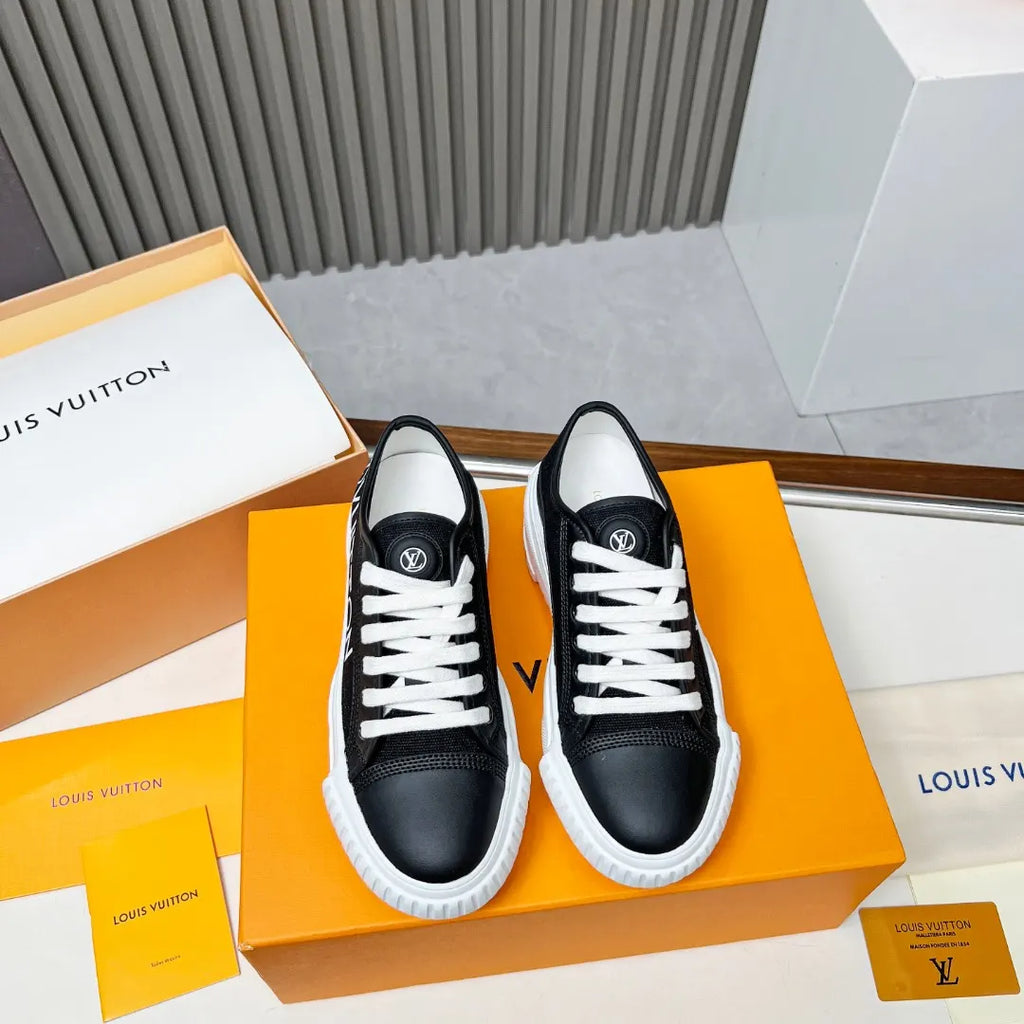 LV Black Canvas Sneakers - Hình 2