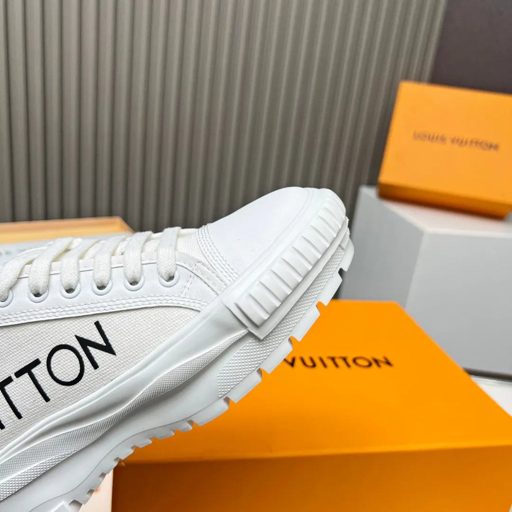 LV White Canvas Trainer - Hình 3