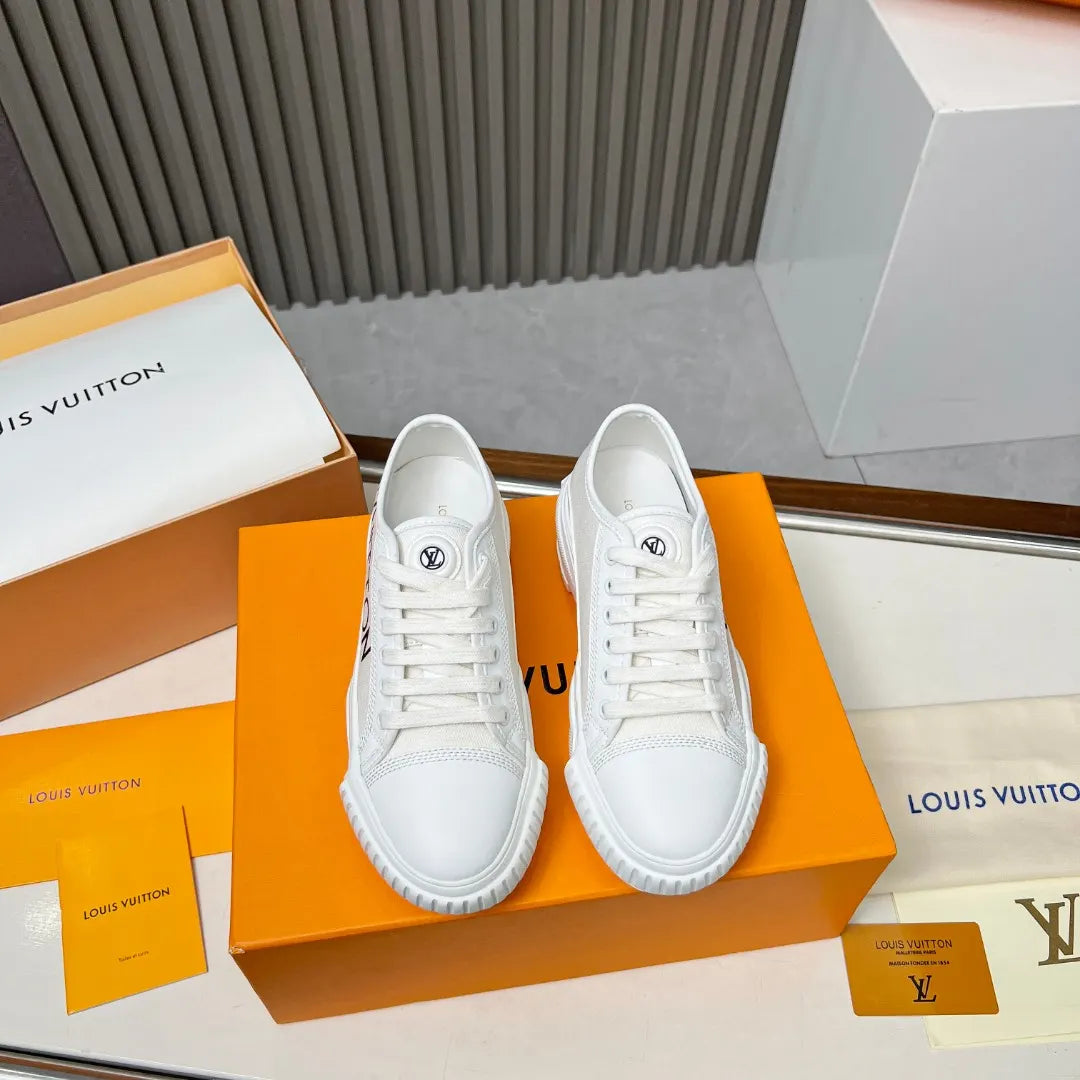 LV White Canvas Trainer - Hình 2