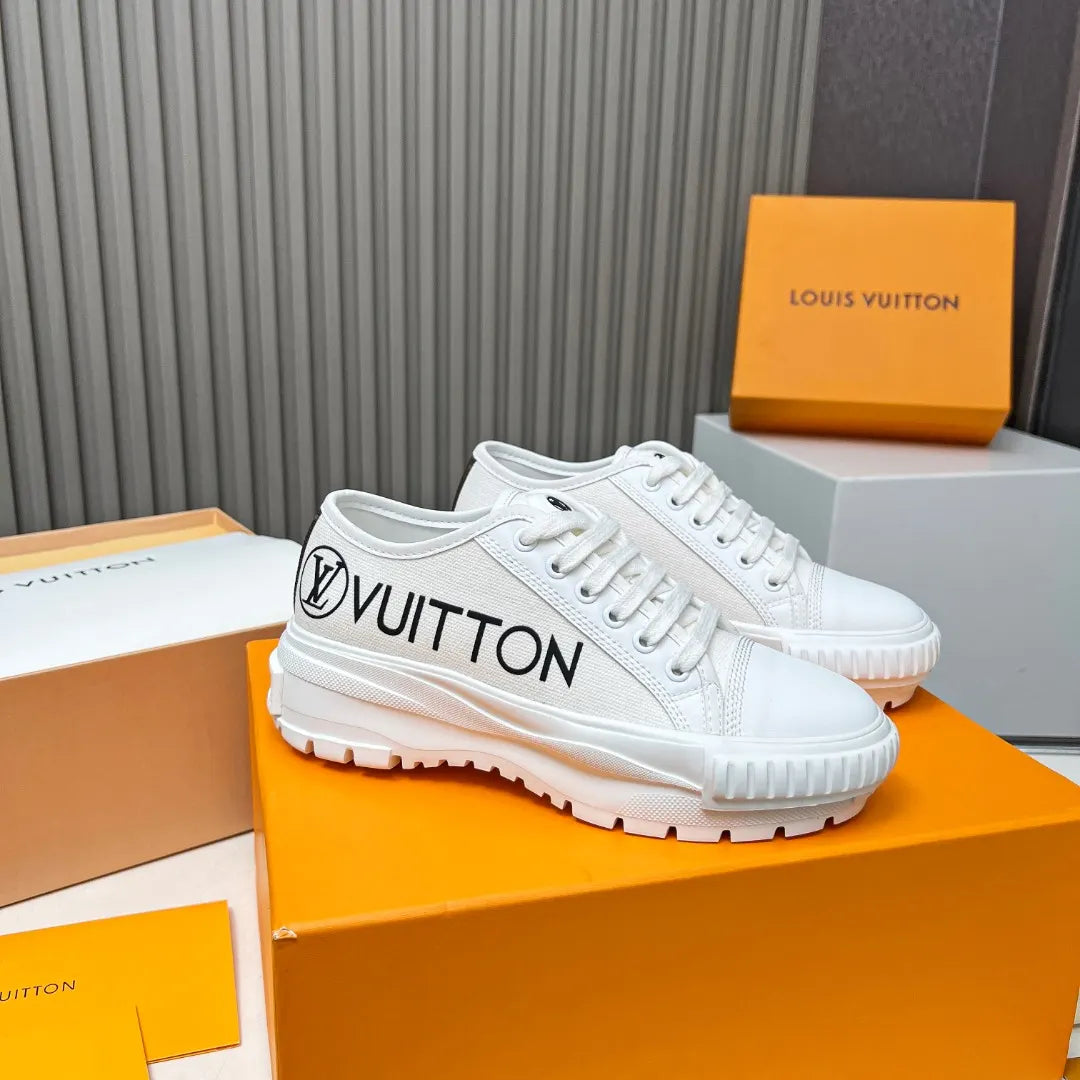 LV White Canvas Trainer