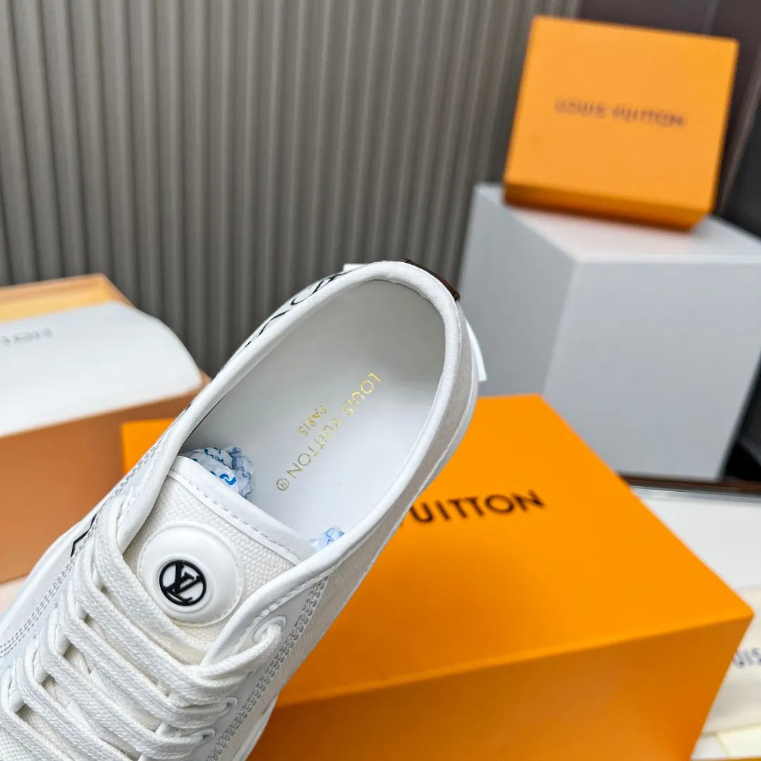 LV White Canvas Trainer - Hình 6