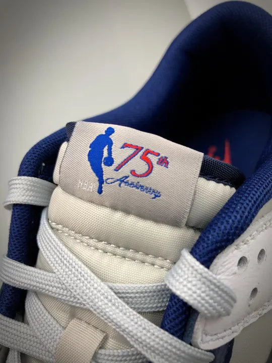 Nike Dunk Low NBA 75th Grey Navy - Hình 9