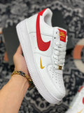 Nike AF1 White Red Gold
