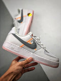 Nike AF1 Grey Pink Stitch