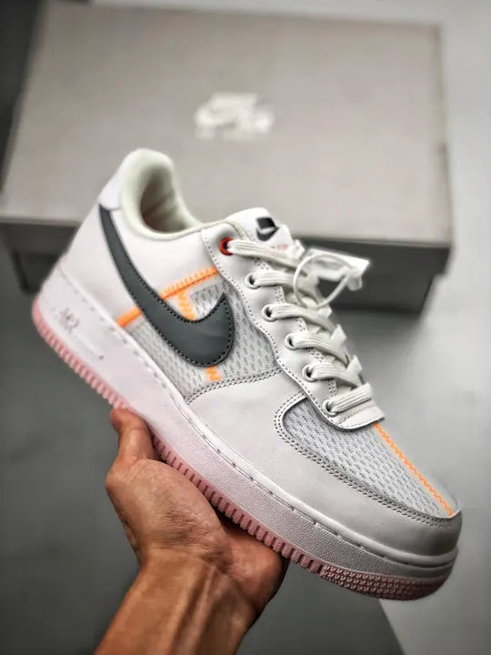 Nike AF1 Grey Pink Stitch - Hình 3