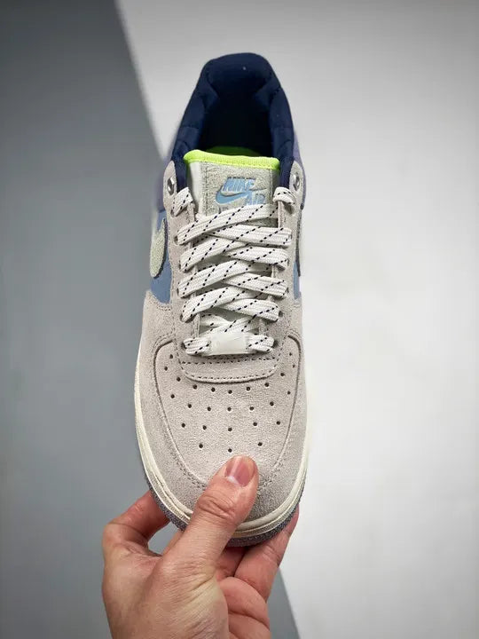 Nike Air Force 1 Grey Blue Suede - Hình 6