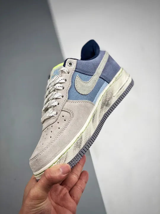 Nike Air Force 1 Grey Blue Suede - Hình 5