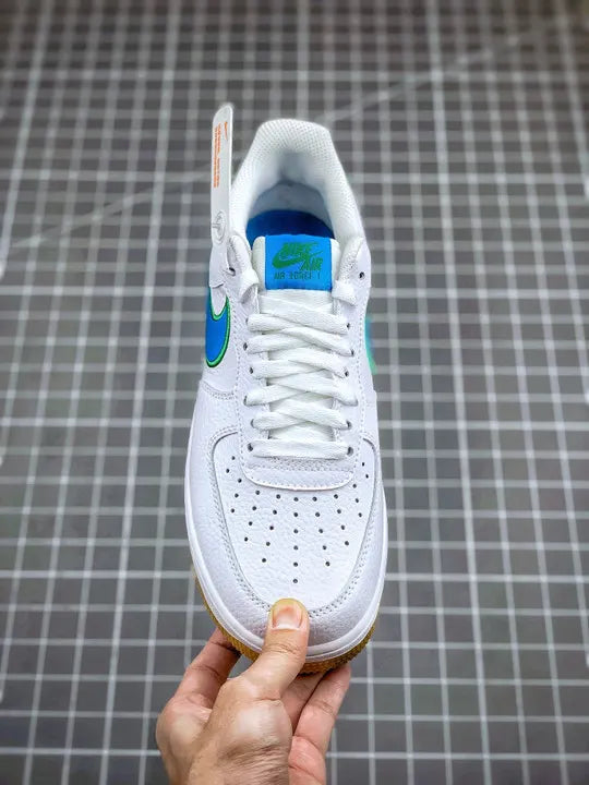 Nike AF1 White Blue Green - Hình 6