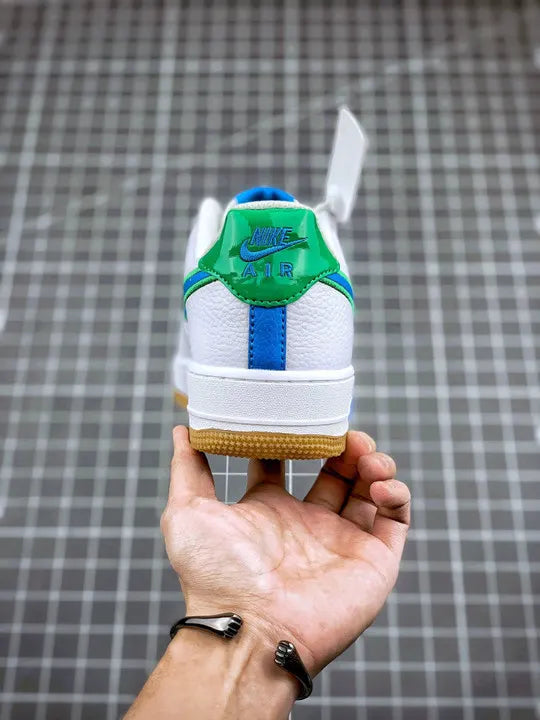 Nike AF1 White Blue Green - Hình 8