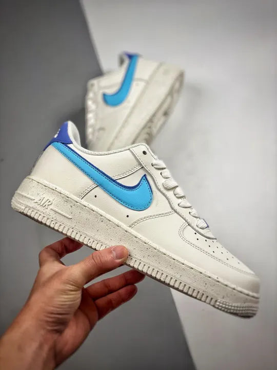 sustainable Nike Air Force 1 Cream Blue - Hình 2