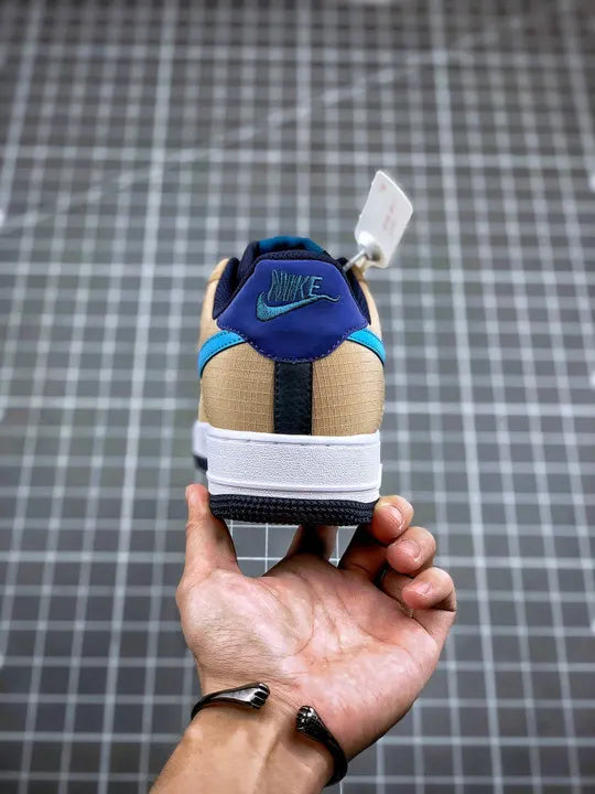 Nike AF1 Tan Suede Blue - Hình 7