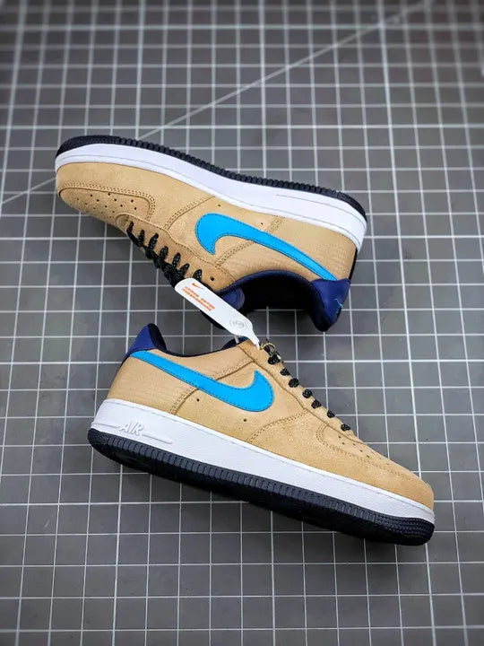 Nike AF1 Tan Suede Blue - Hình 4