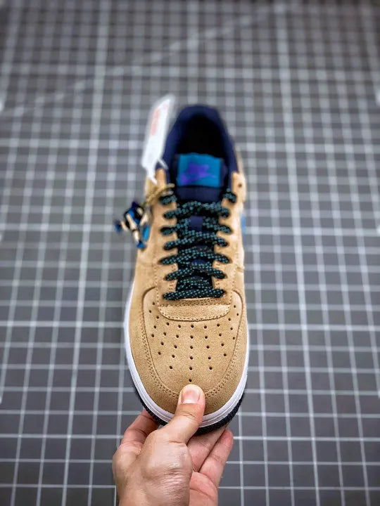 Nike AF1 Tan Suede Blue - Hình 8
