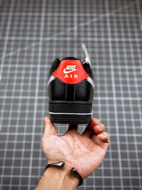 Nike AF1 Black Silver Red - Hình 6