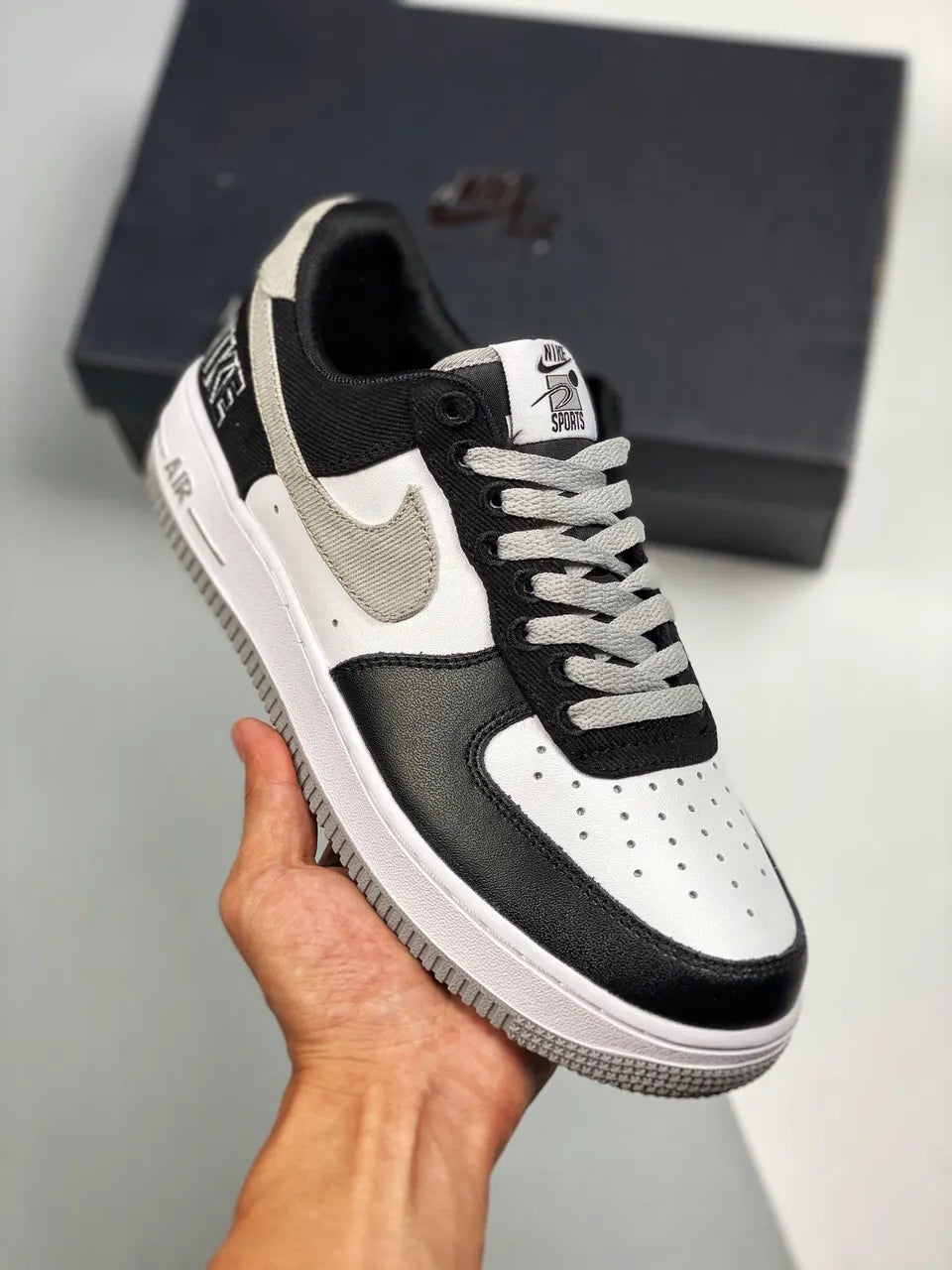 Nike AF1 Black White Gray