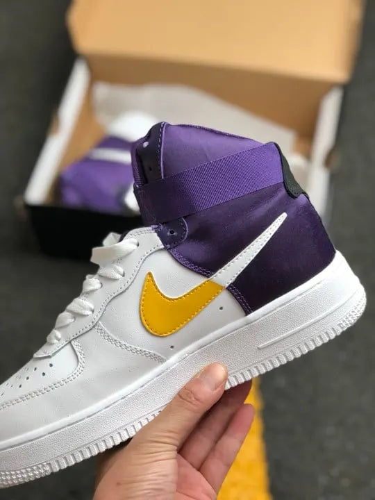 Nike AF1 High White Purple Gold - Hình 3