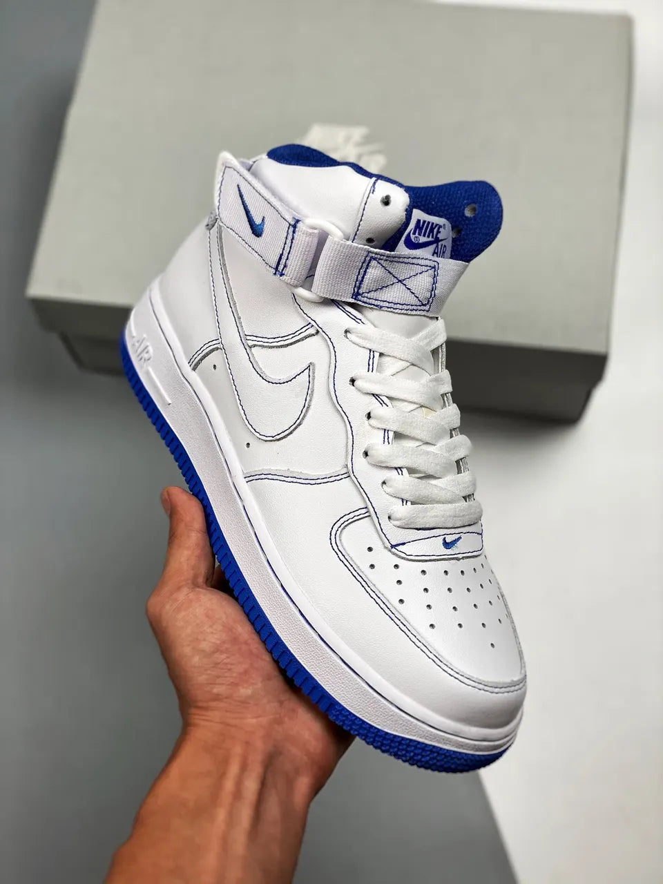high Nike Air Force 1 White Blue
