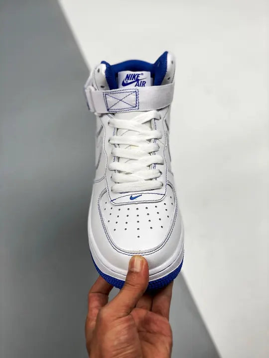 high Nike Air Force 1 White Blue - Hình 3