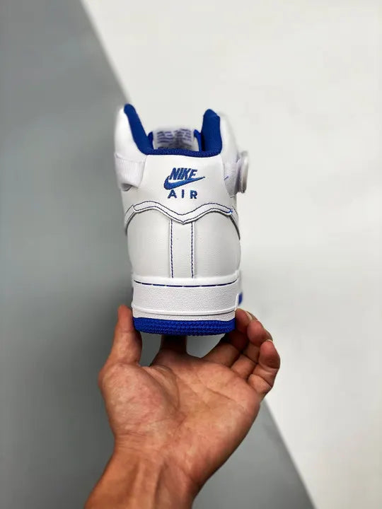 high Nike Air Force 1 White Blue - Hình 7