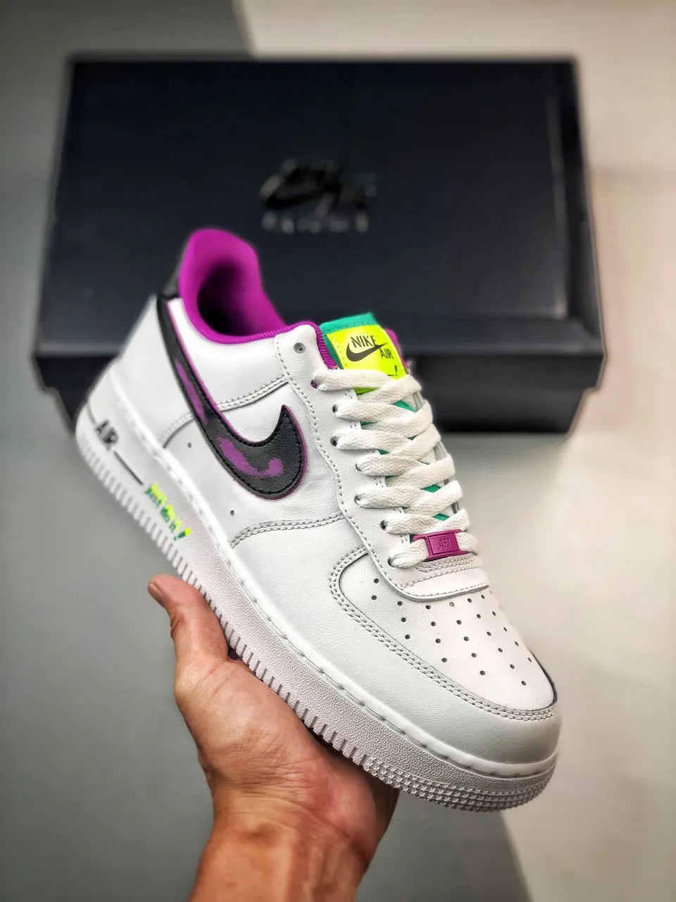 Nike Air Force 1 White Purple Accent
