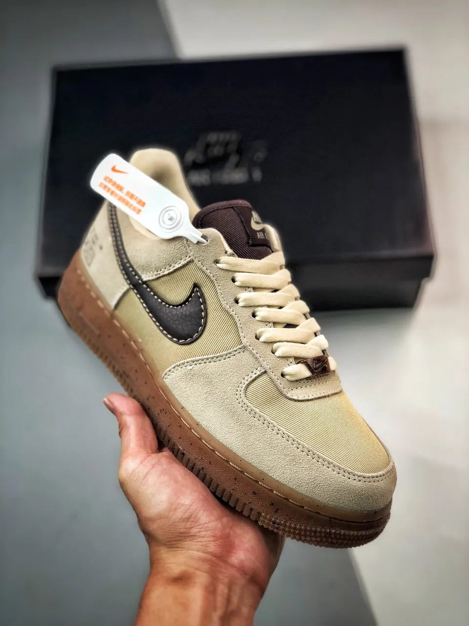 earthy Nike Air Force 1 Sanddrift