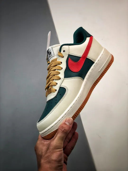 Nike AF1 Ivory Green Red - Hình 4