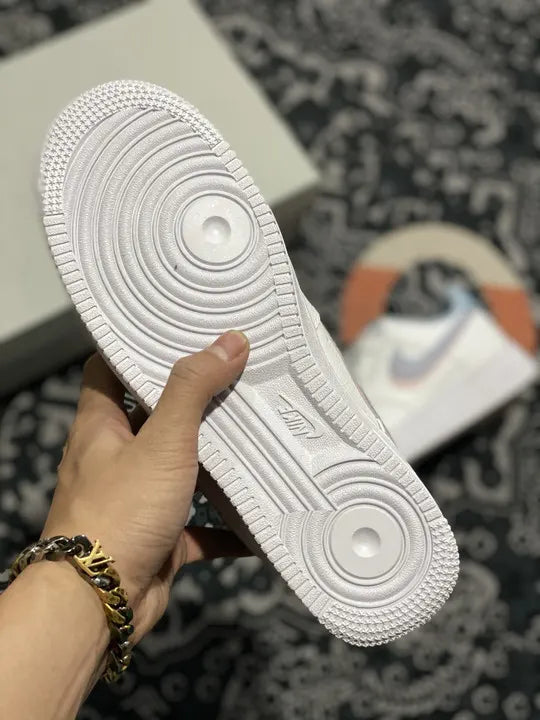 Nike White Pink Blue AF1 - Hình 6