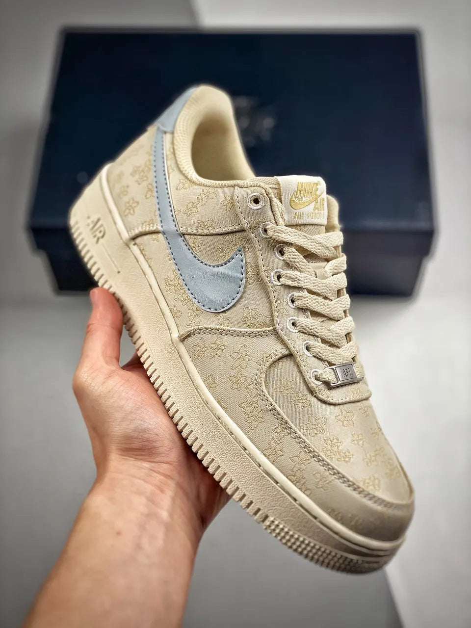 Nike Beige Floral AF1