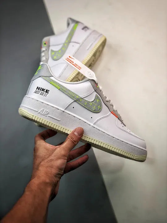 white Nike Air Force 1 Stitch - Hình 2