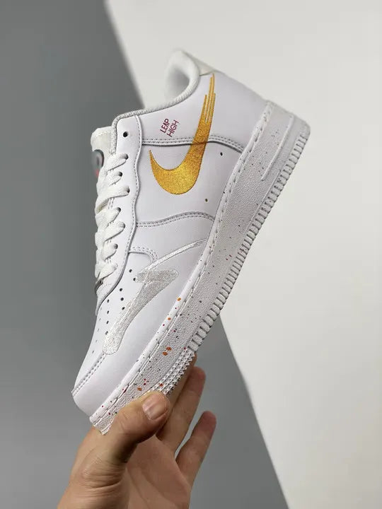 Nike Air Force 1 White Red Splatter - Hình 6