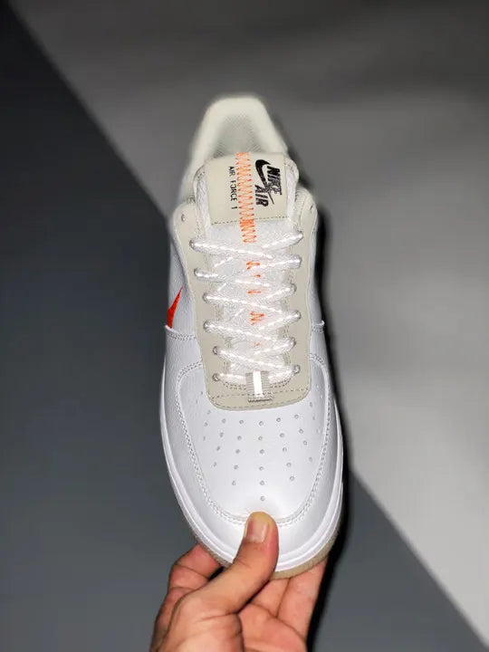 Nike Air Force 1 White/Orange - Hình 6