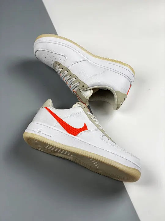 Nike Air Force 1 White/Orange - Hình 4