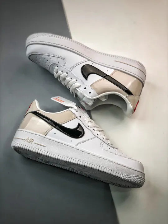 Nike AF1 White Black Swoosh - Hình 4