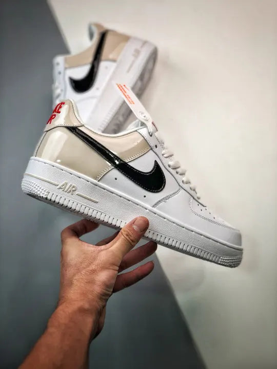 Nike AF1 White Black Swoosh - Hình 2