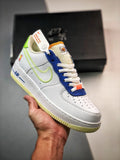 Nike AF1 White Neon Stitch