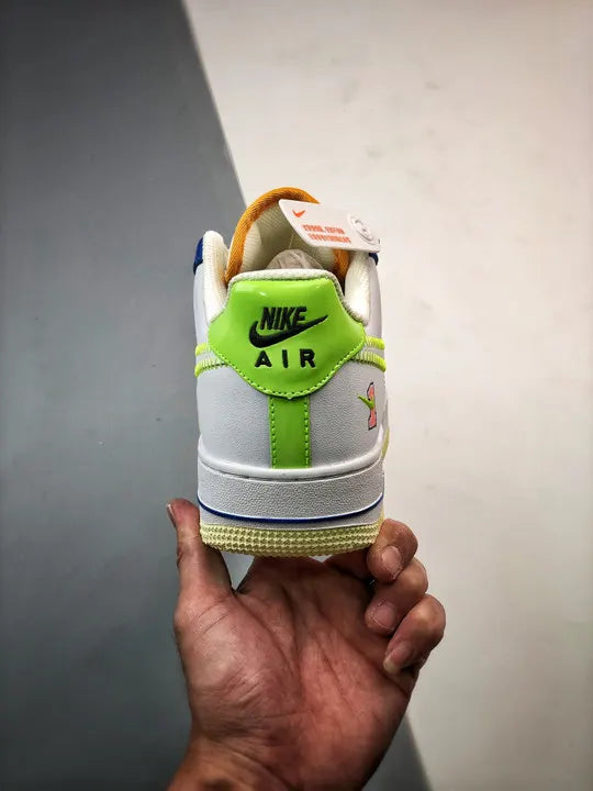 Nike AF1 White Neon Stitch - Hình 7