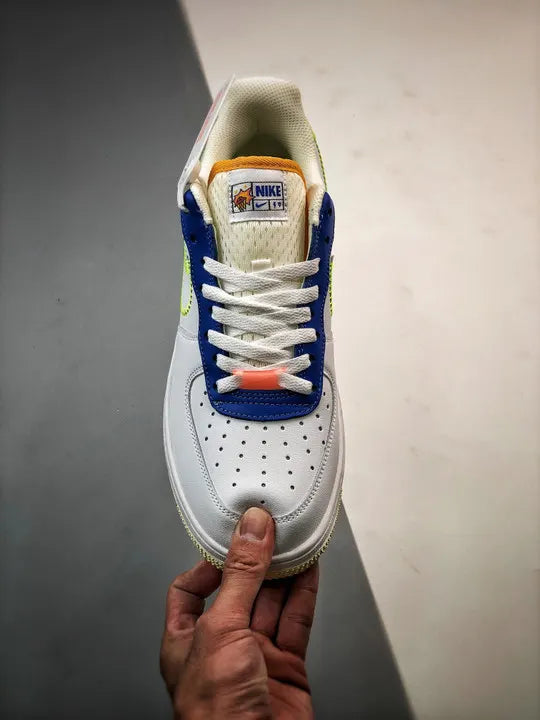 Nike AF1 White Neon Stitch - Hình 5