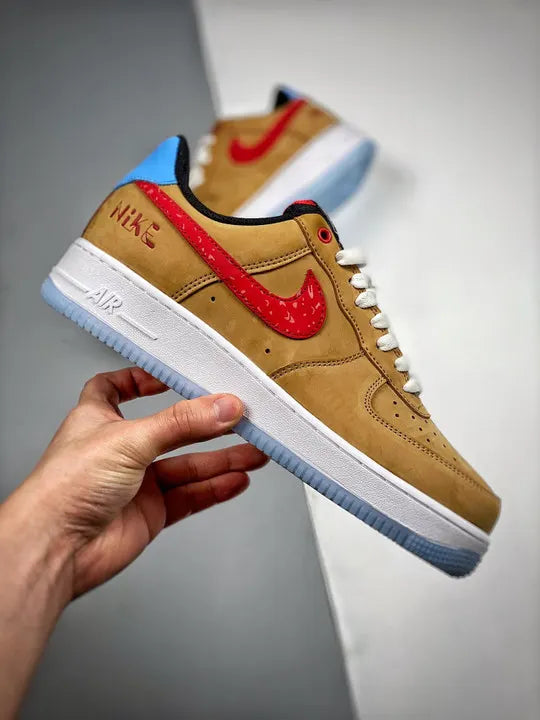Nike Air Force 1 Tan Red - Hình 2