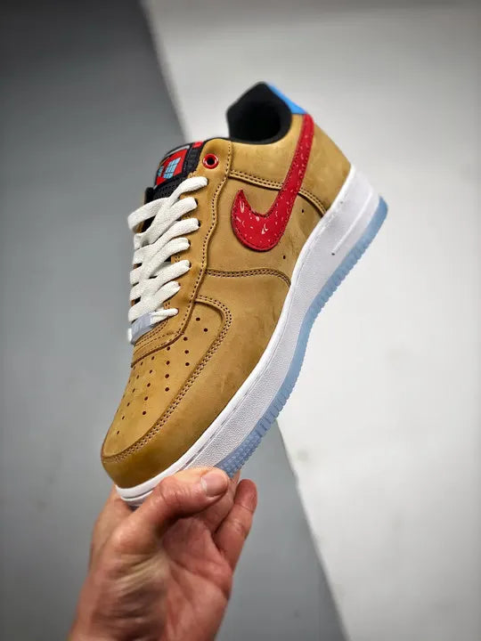 Nike Air Force 1 Tan Red - Hình 5
