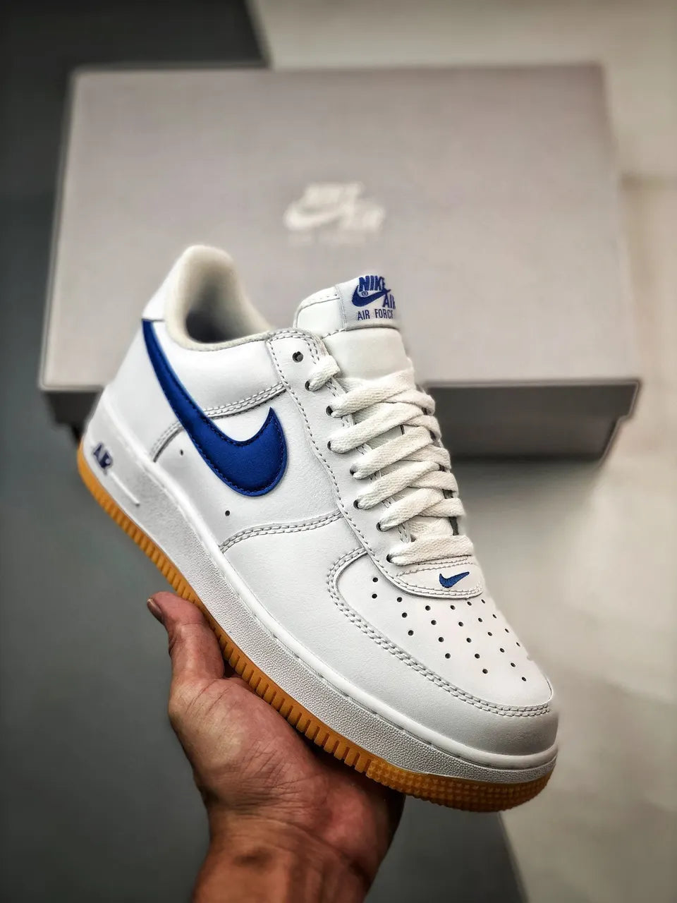 Nike AF1 White Blue Gum