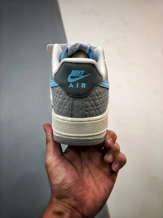 Nike AF1 Grey Blue Suede - Hình 8