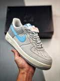 Nike AF1 Grey Blue Suede